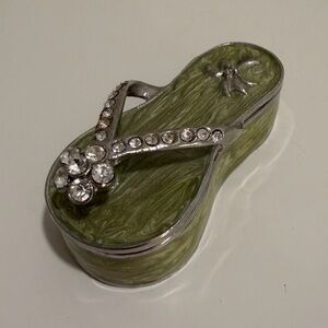 Trinket Flip Flop Jewelry Box & Matching Necklace